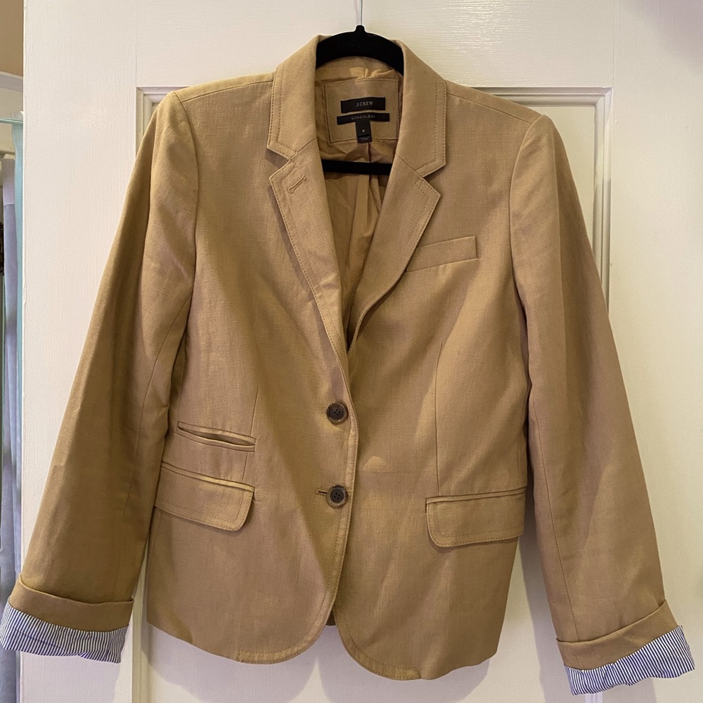 J. Crew linen schoolboy blazer